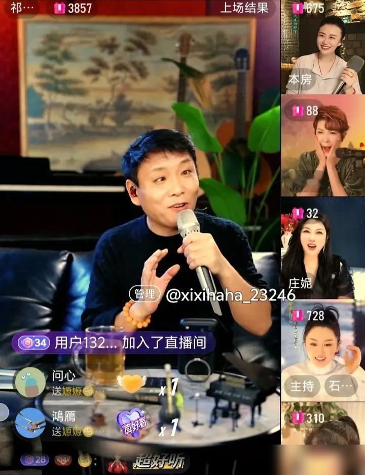 昨晚，石大侠有点犹豫但还是接了有杭天琪，庄妮，孙媛三人的麦。也不知是大侠有什么心