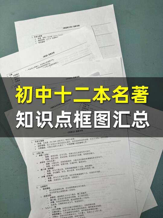 初中语文十二本名著知识点汇总，总复习必备