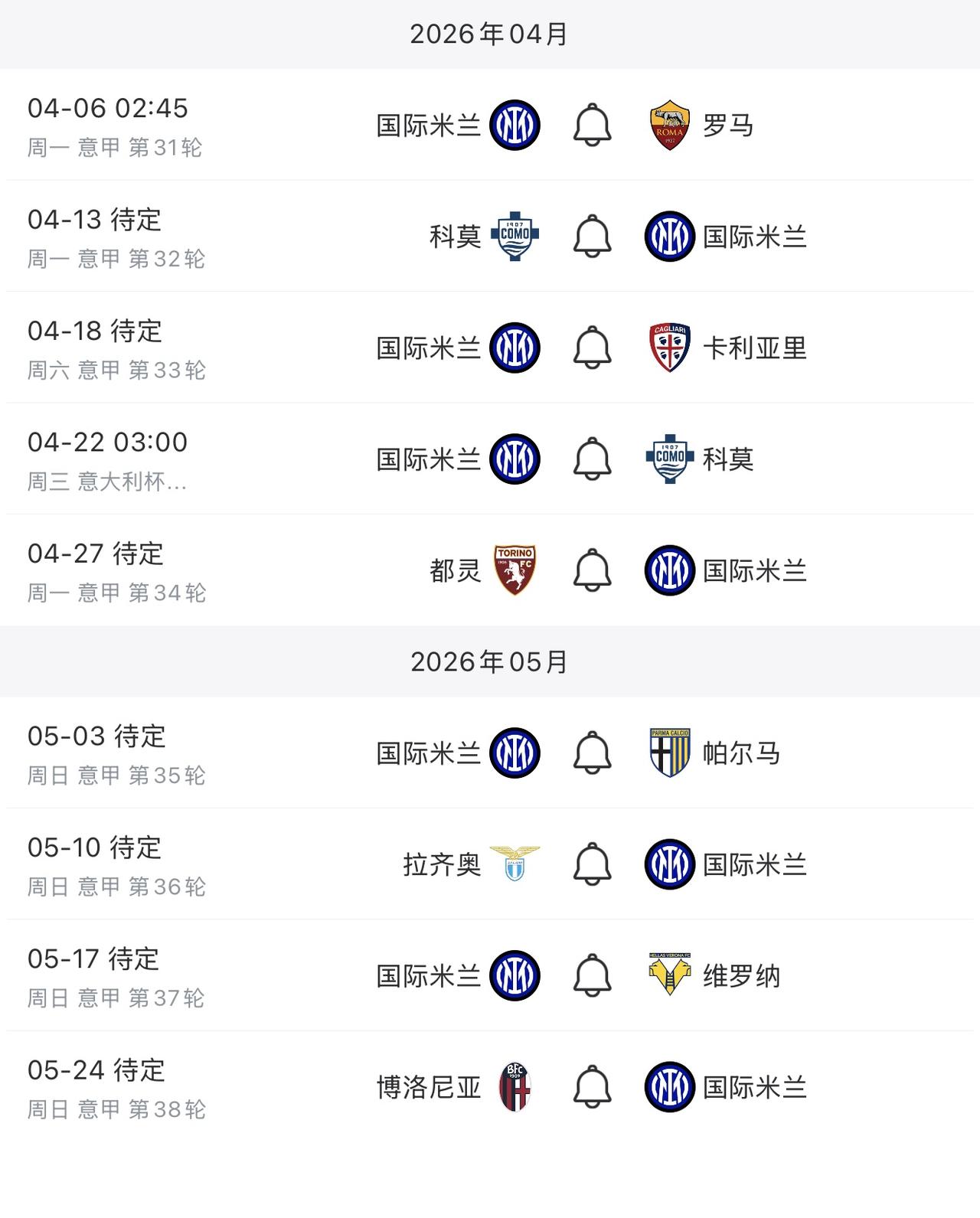 国米已经接连犯错了三次，会不会继续？
最近国际米兰有点疲软，领先优势被不断缩小。