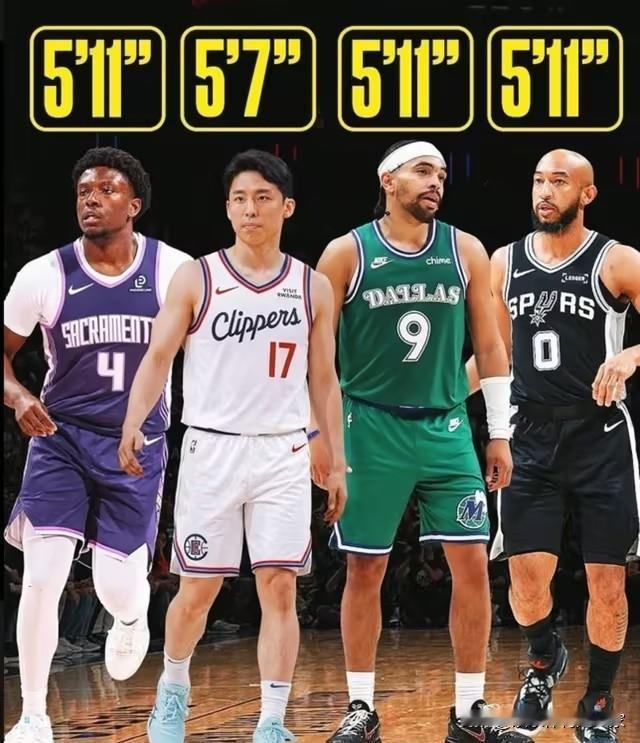 全NBA最矮的4个人：1米7河村勇辉领衔，最高的也才1米80

今儿个美媒列了份