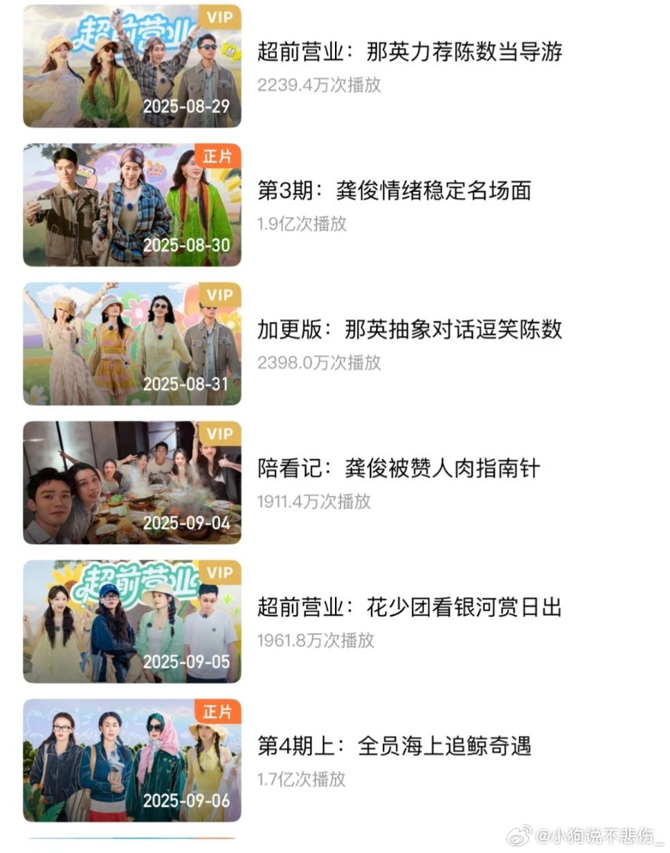 花少第三期才十天就1.9亿了花儿与少年7｜ ​​​