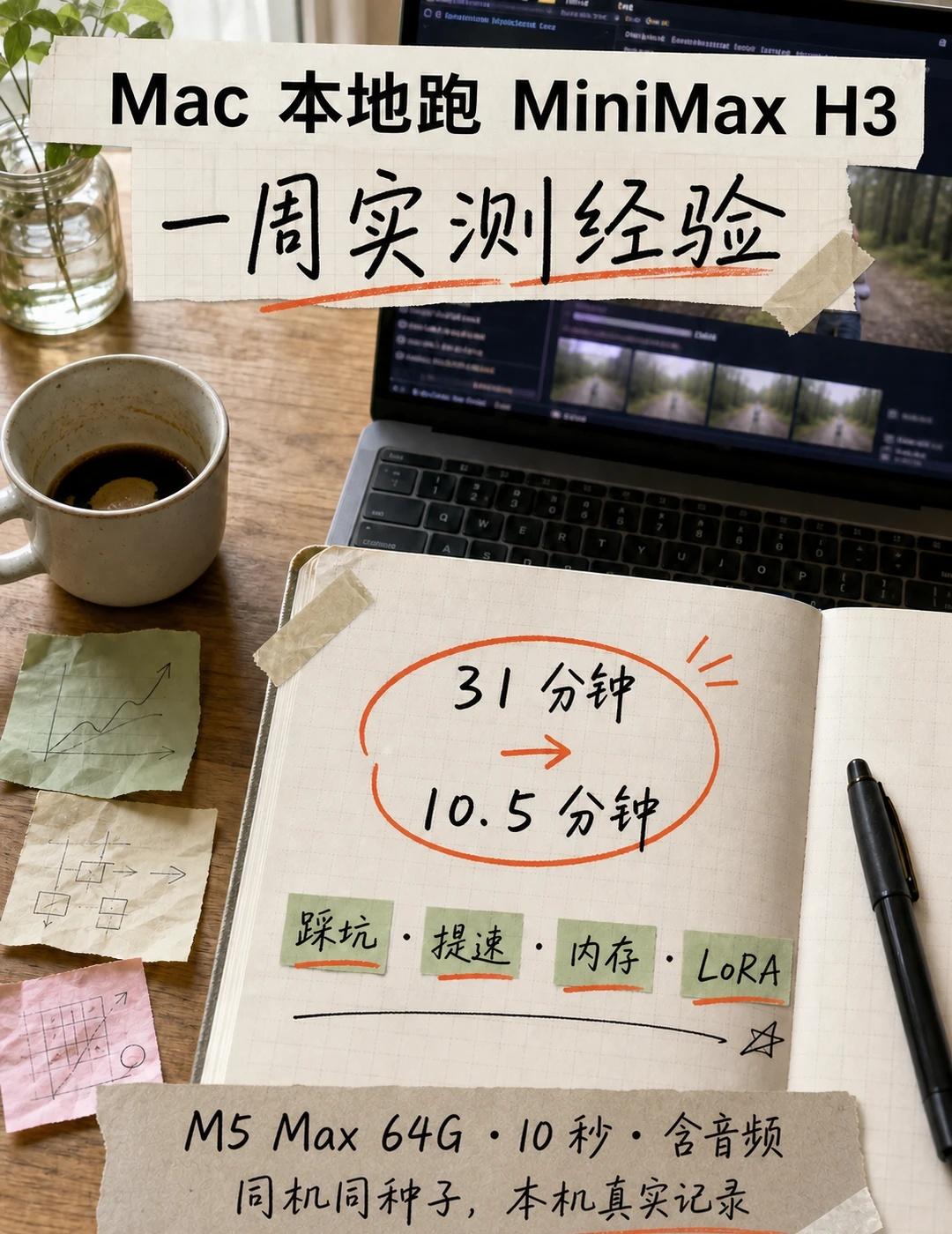 MinimaxH3 本地跑了一周,把能压的都压完了
Mac 跑 H3 的帖子这两