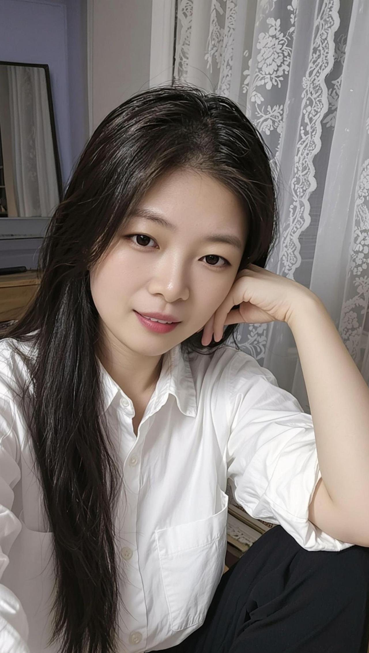 AI居家低饱和自拍 甜系女孩 少女写真穿搭抖音玩法合伙人计划