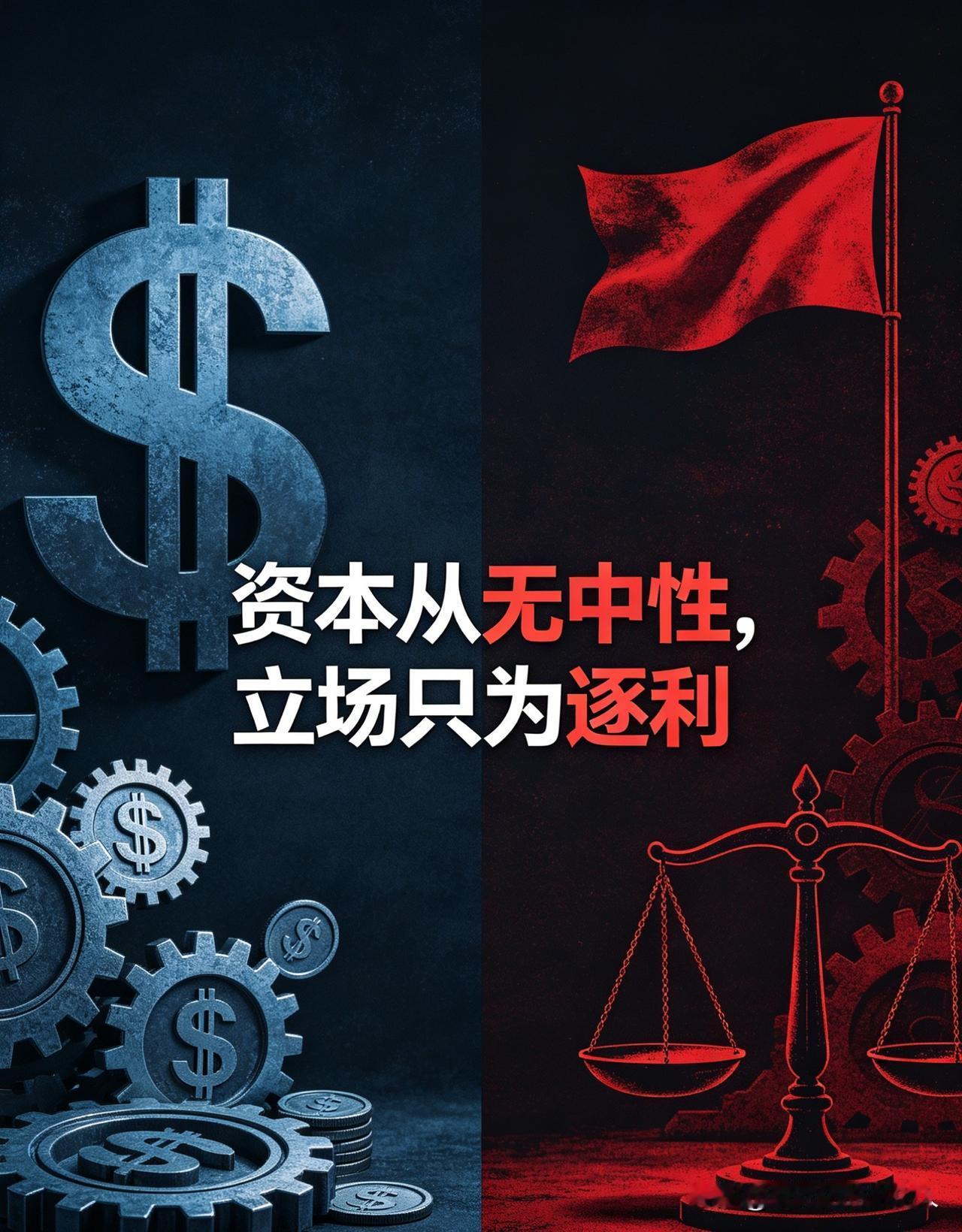 总有人天真地鼓吹：资本是中性的。
抱有这种想法的人，大多糊涂又短视。

纵观古今