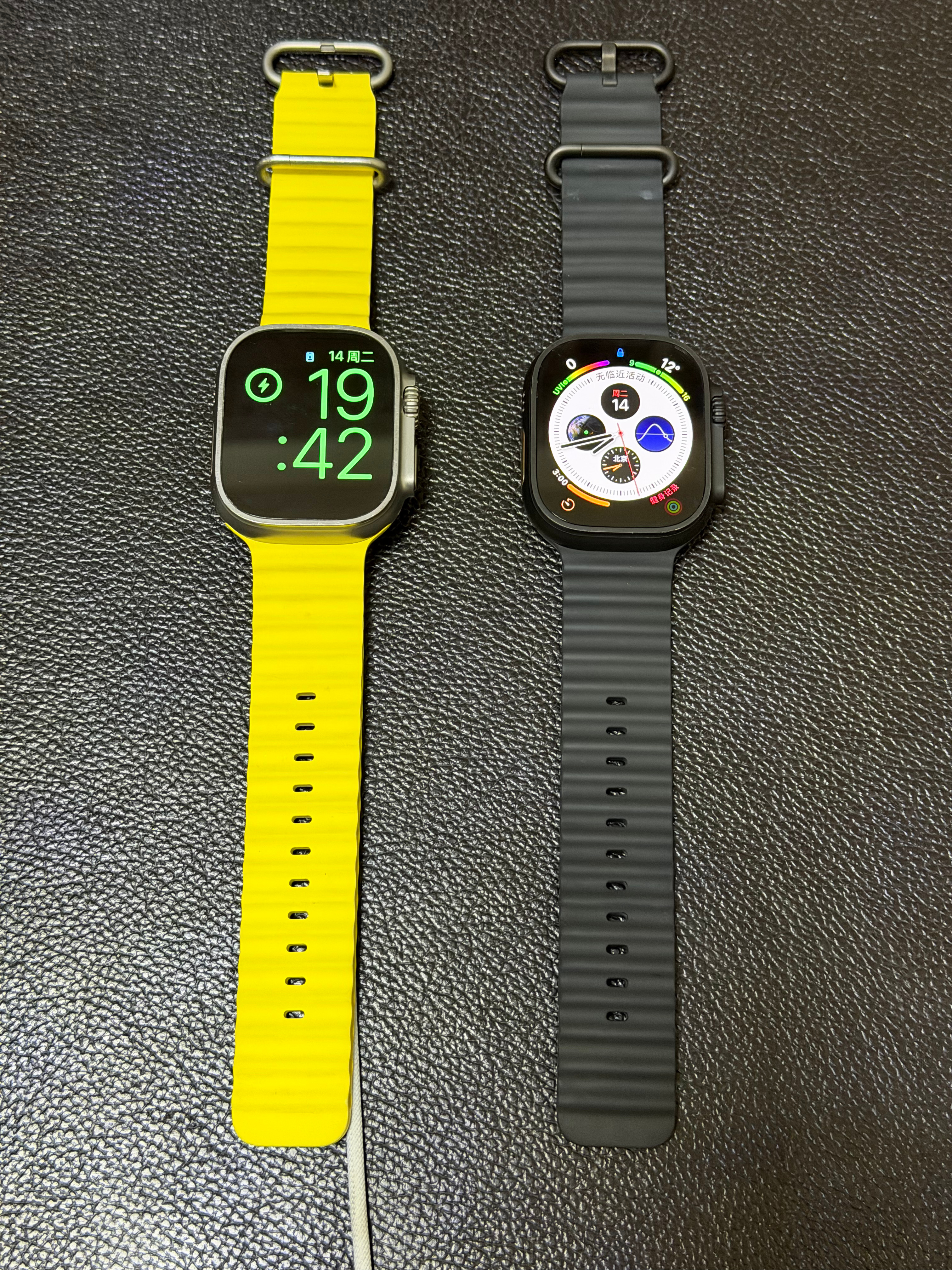 苹果手表Ultra一代换二代 二代换三代纯黑这次换感觉有点后悔1.纯黑换橘色黄色