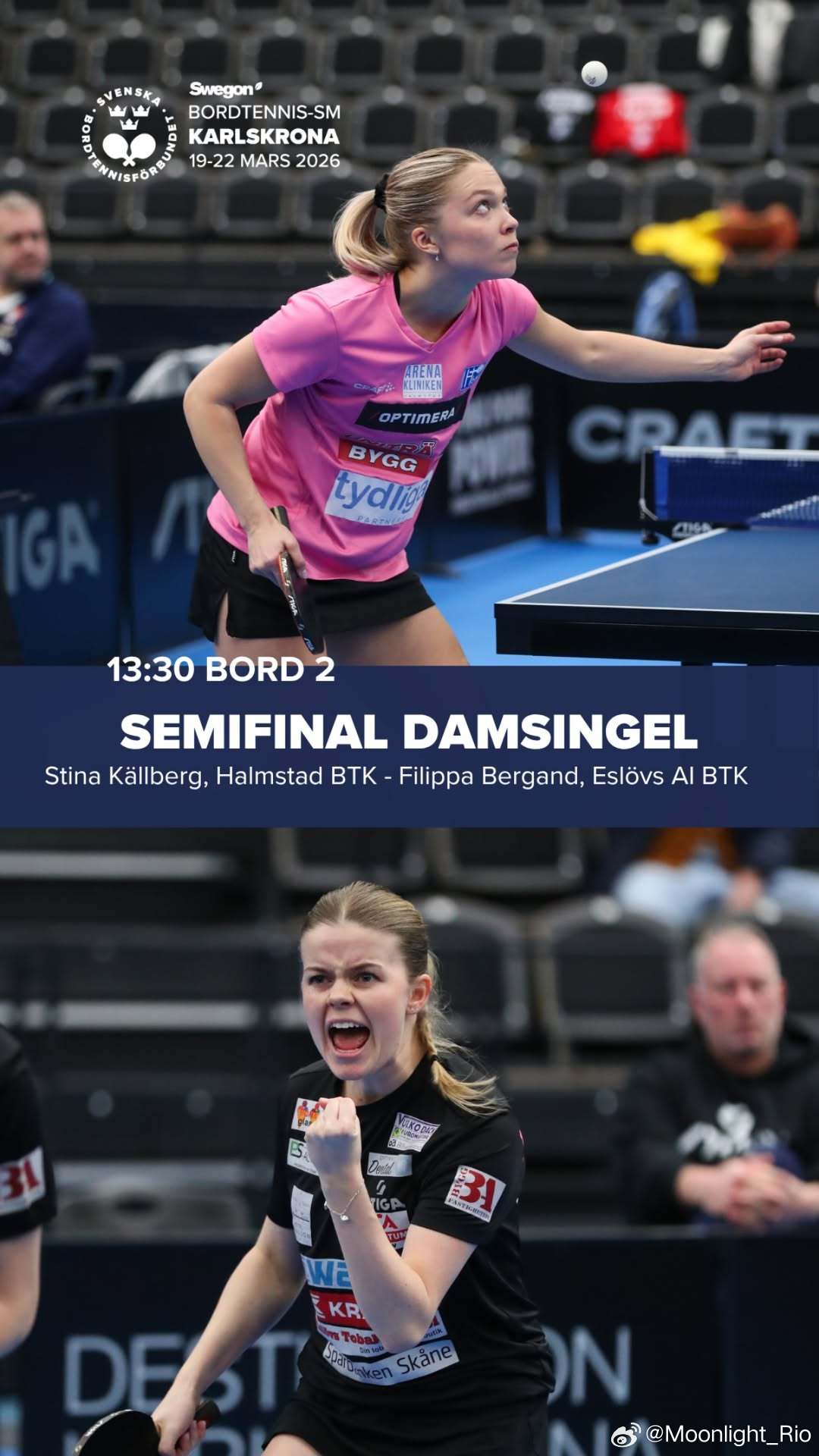 瑞典锦标赛 单打半决赛对阵⚔️ 