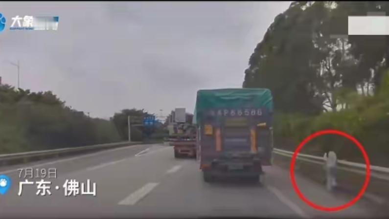 佛山一车主高速口认出走失女童，曾见业主群寻人启事将其送警

7月19日，广东佛山