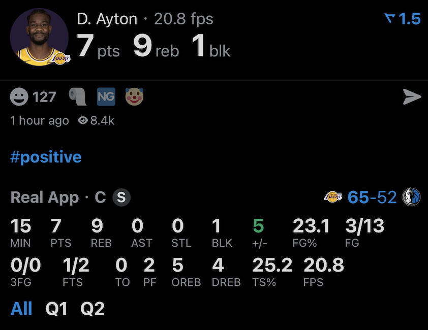 中锋艾顿，13投3中……如何评价？？？湖人vs独行侠