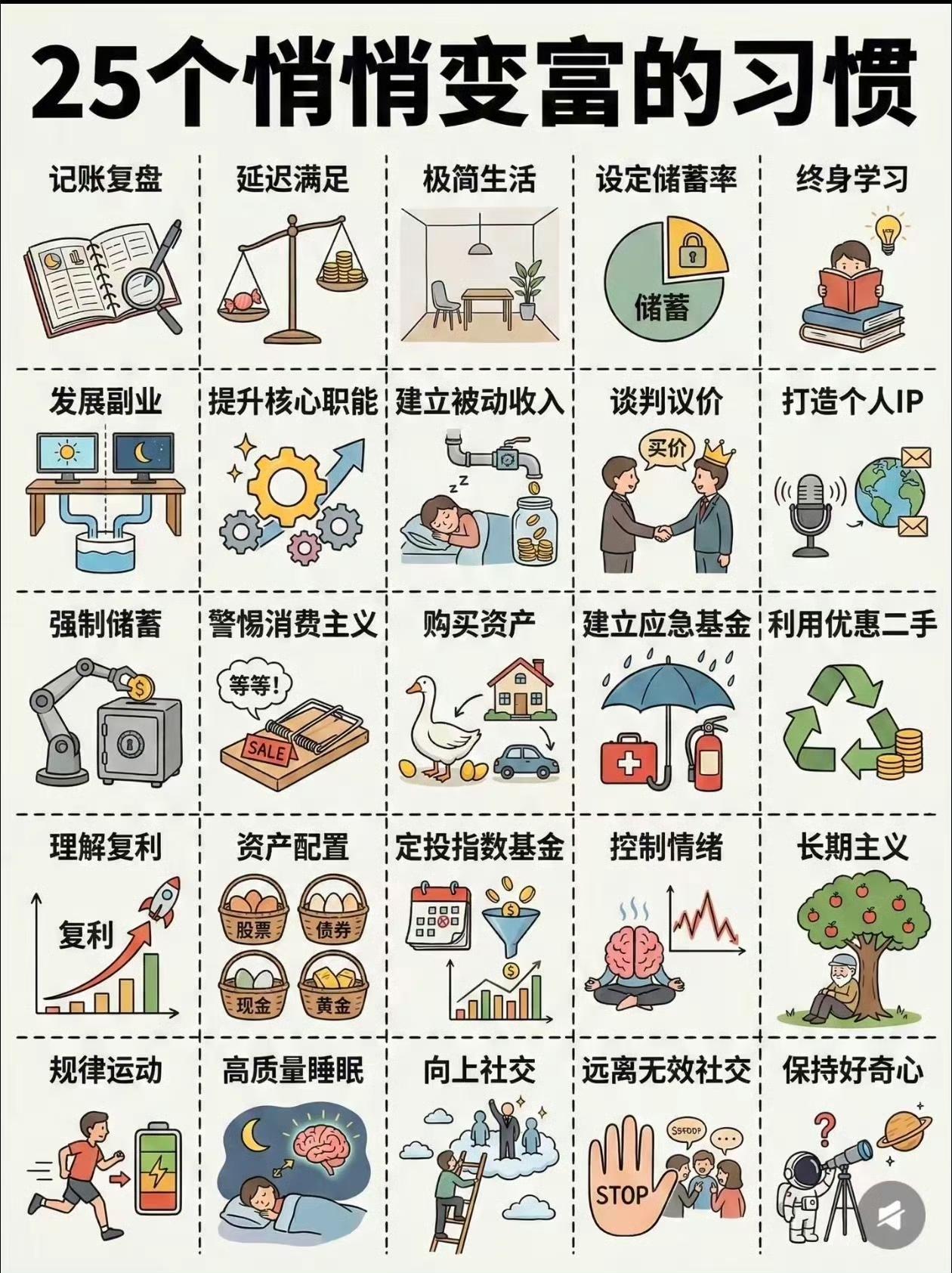 25个悄悄变富的习惯