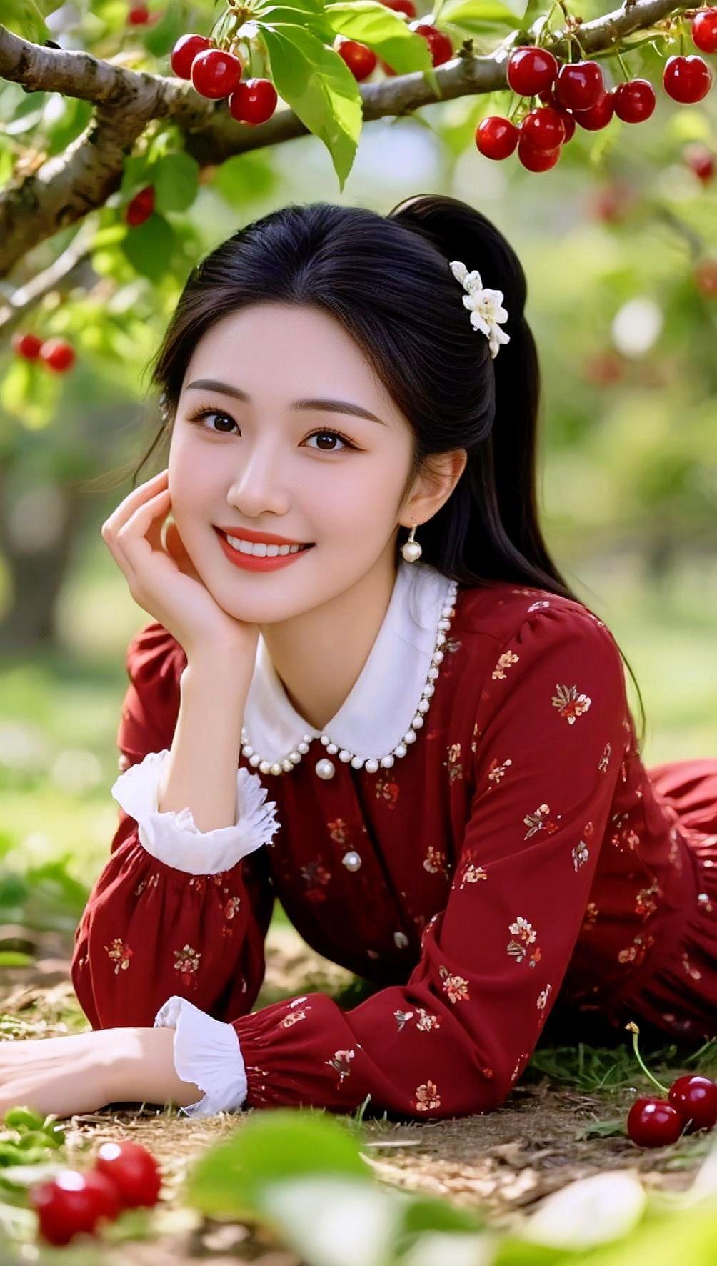 AI樱桃田园照 抖音ai创作