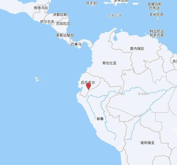 【欧洲地中海地震中心】发布，2025-11-23 21:03:16 在 厄瓜多尔