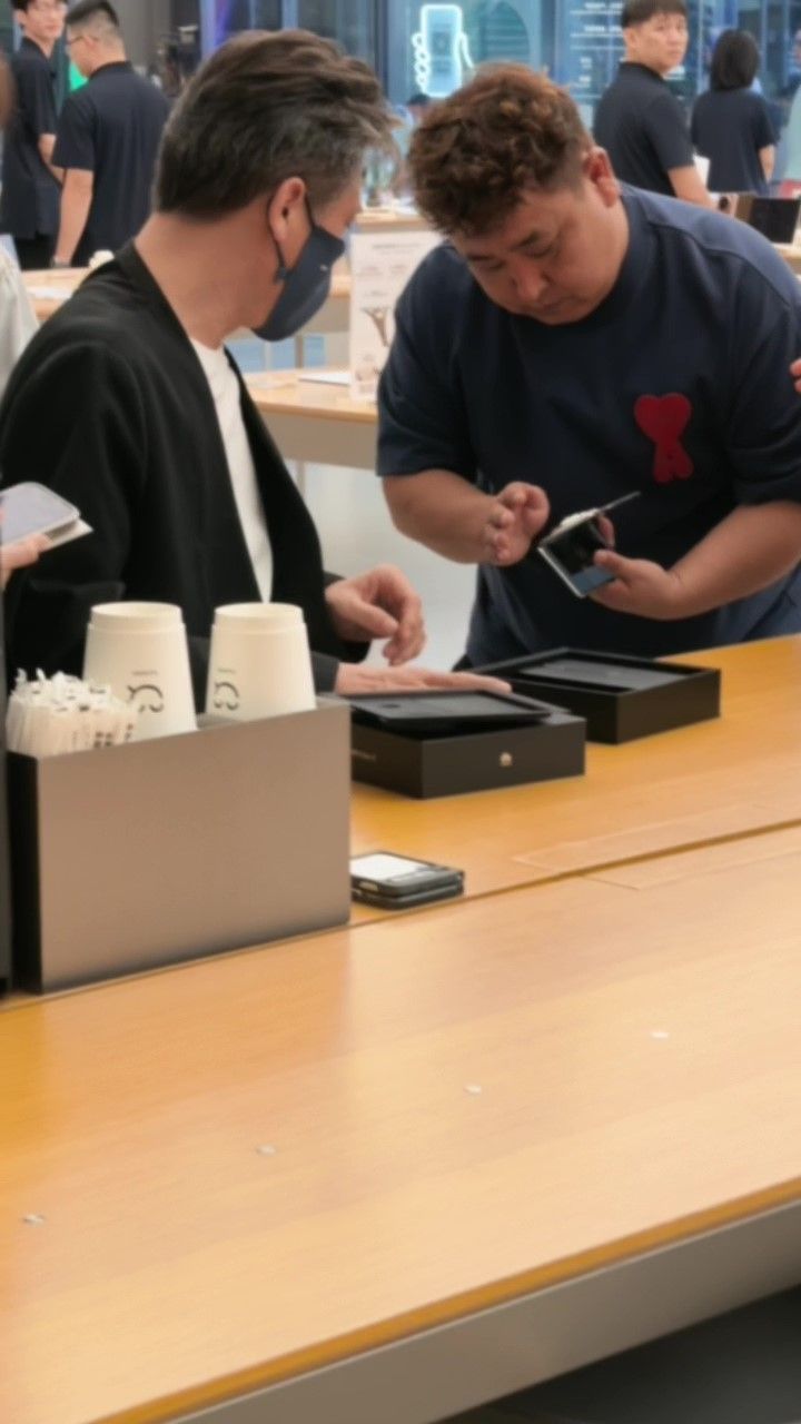 李乃文有点子好运在身上今天华为 Mate X7 首销的现场氛围，用“人从众”形容