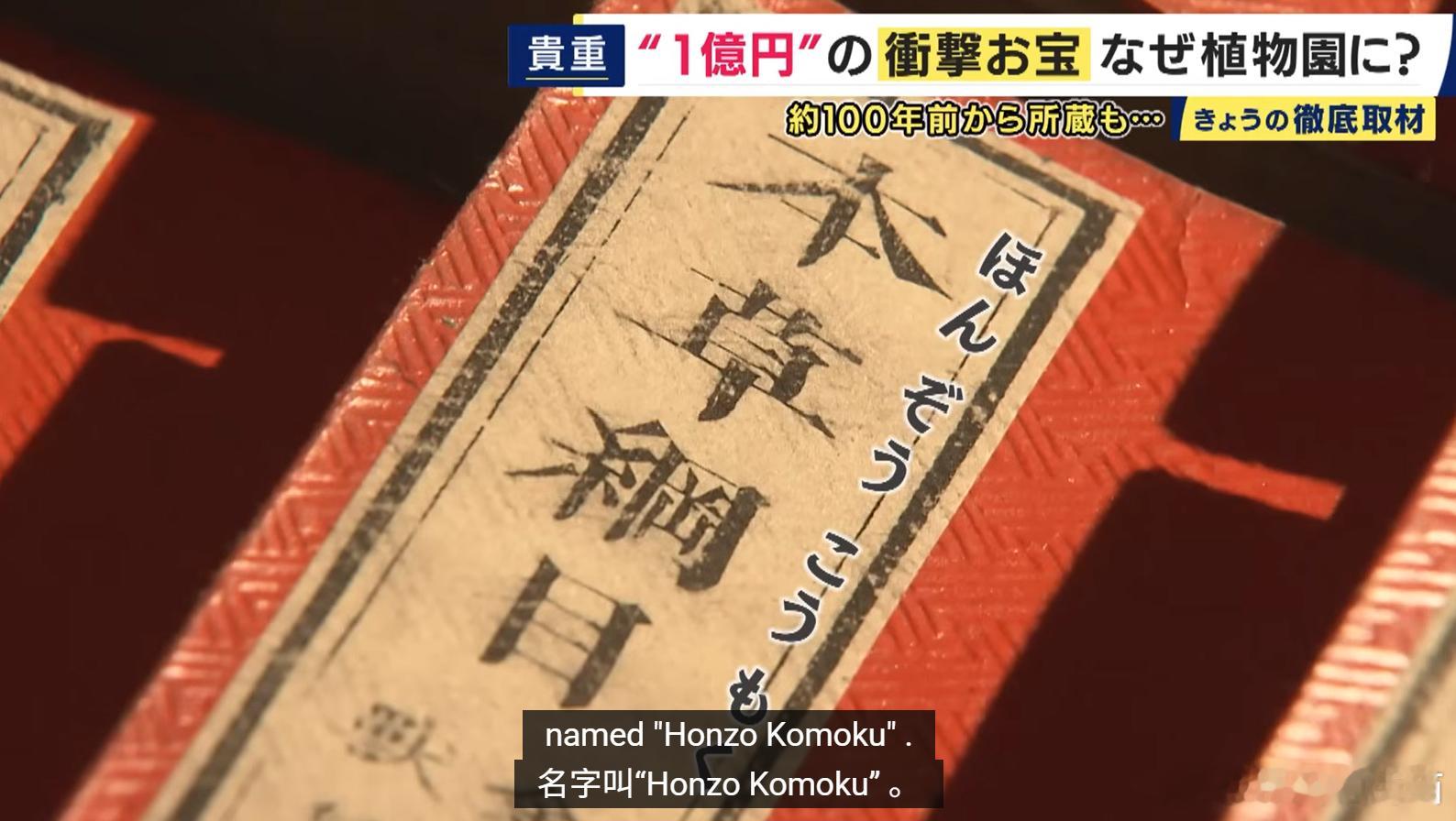 AI误判成“假货” 日本京都植物园收藏《本草纲目》竟价值上亿元海外新鲜事 据日媒