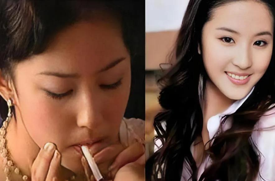 哇哦，没想到其象无双，其美无极的神仙姐姐刘亦菲也会吸烟！但低头拿烟的动作看着有些