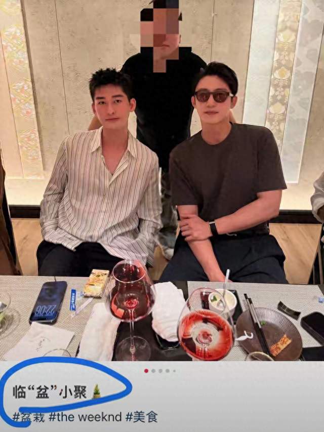 同框太惊喜黄景瑜张翰香港聚餐被拍，硬汉男神线下约饭氛围感拉满