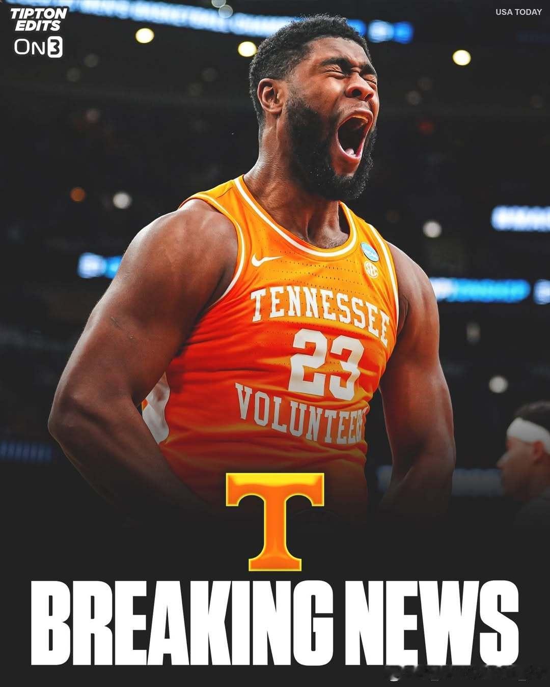 田纳西大学内线球员杰伦·凯里(Jaylen Carey)进入转学窗口这位身高6尺