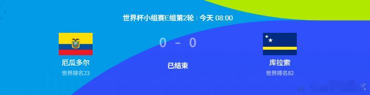 厄瓜多尔你怎么和西班牙一样，这个0-0真的是猝不及防！