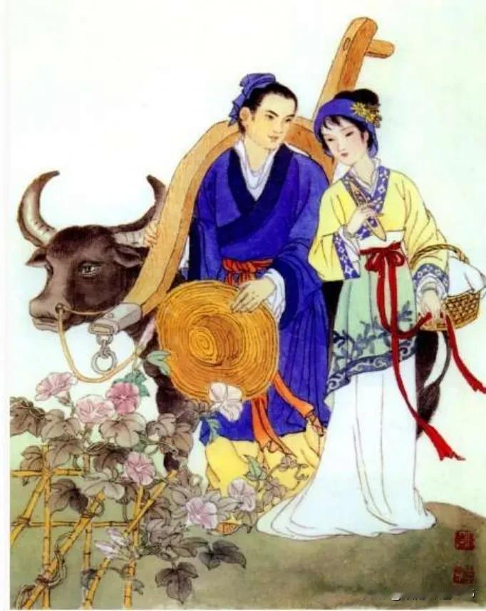 #牛郎织女的故事是不是凄美动人?#

“你耕田来我织布，夫妻双双把家还”，这句经