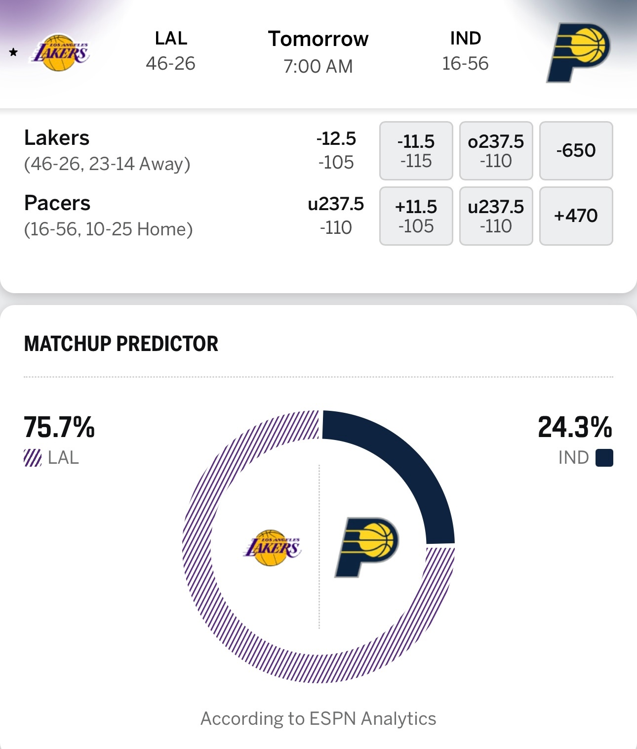 明天早上7点，湖人六连客最后一战打步行者，怎么说？ 