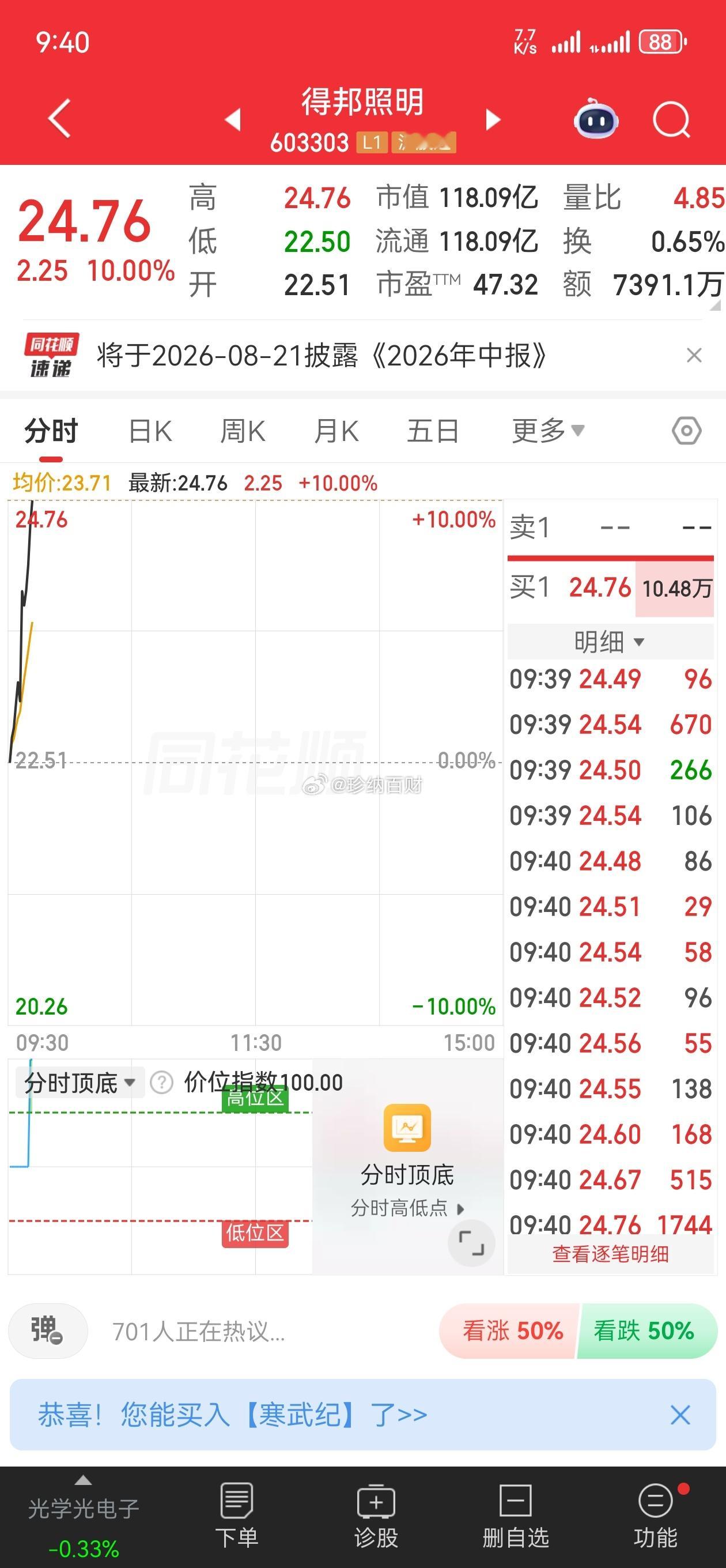 得邦照明，今天直接给我板了一个，肯定是我分享的太早了
