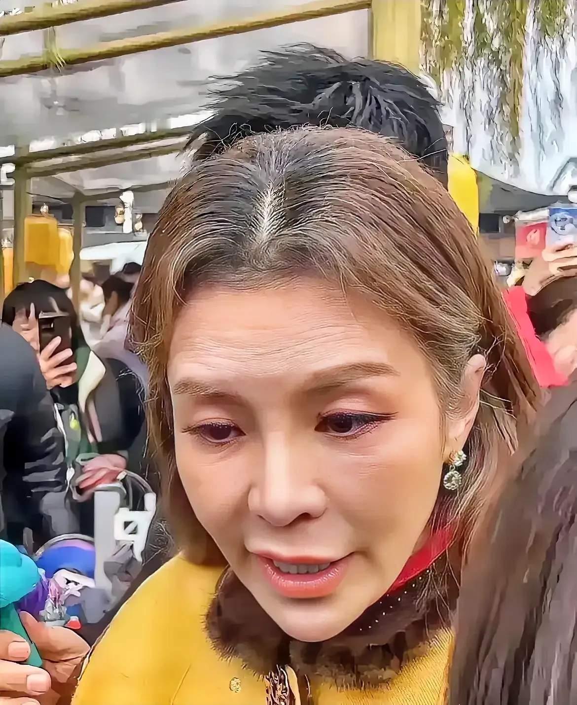 曾经的荧屏明星主持，
如今变化也太大了吧，
合着岁月的刻刀可着她一个人造了，
看