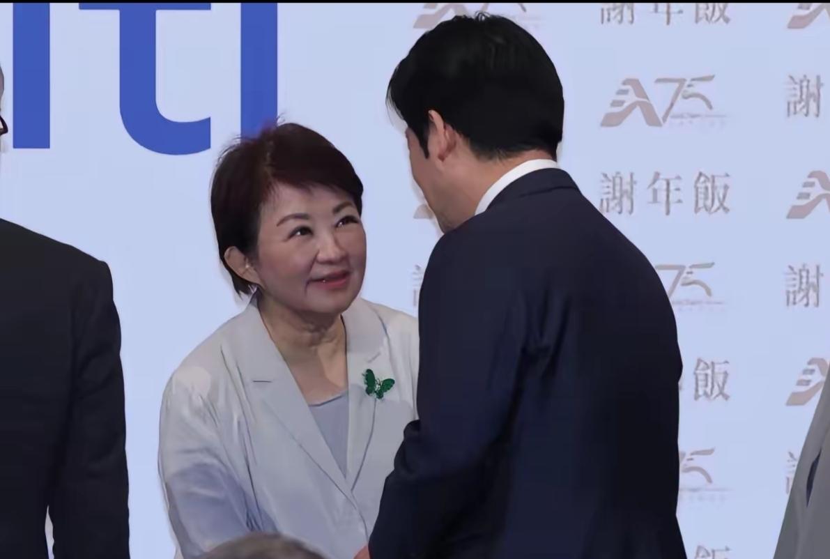 这张照片可以看出，卢秀燕对赖清德真的很友好，因为都写在脸上，难怪她会去参加赖清德