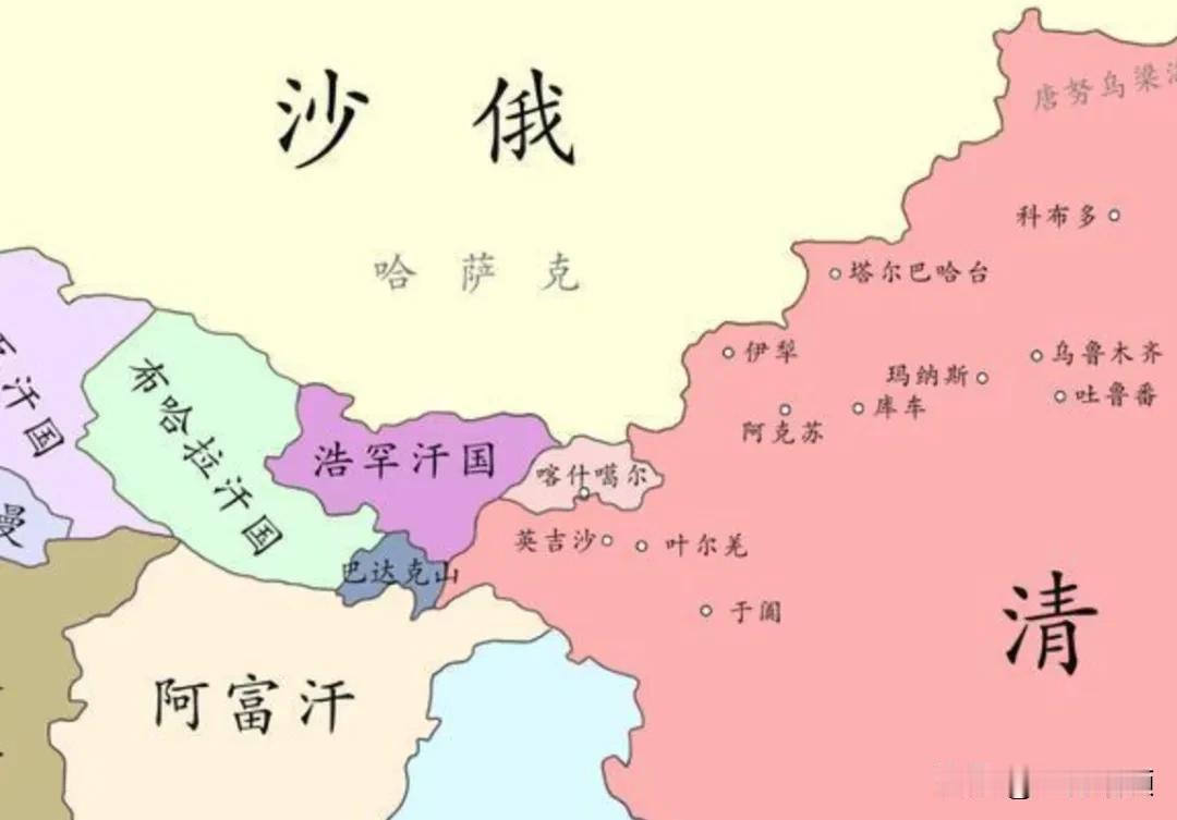 清末企图分裂回疆的背后推手中离不开浩罕汗国。清朝平定大小和卓后，历次边疆作乱都与