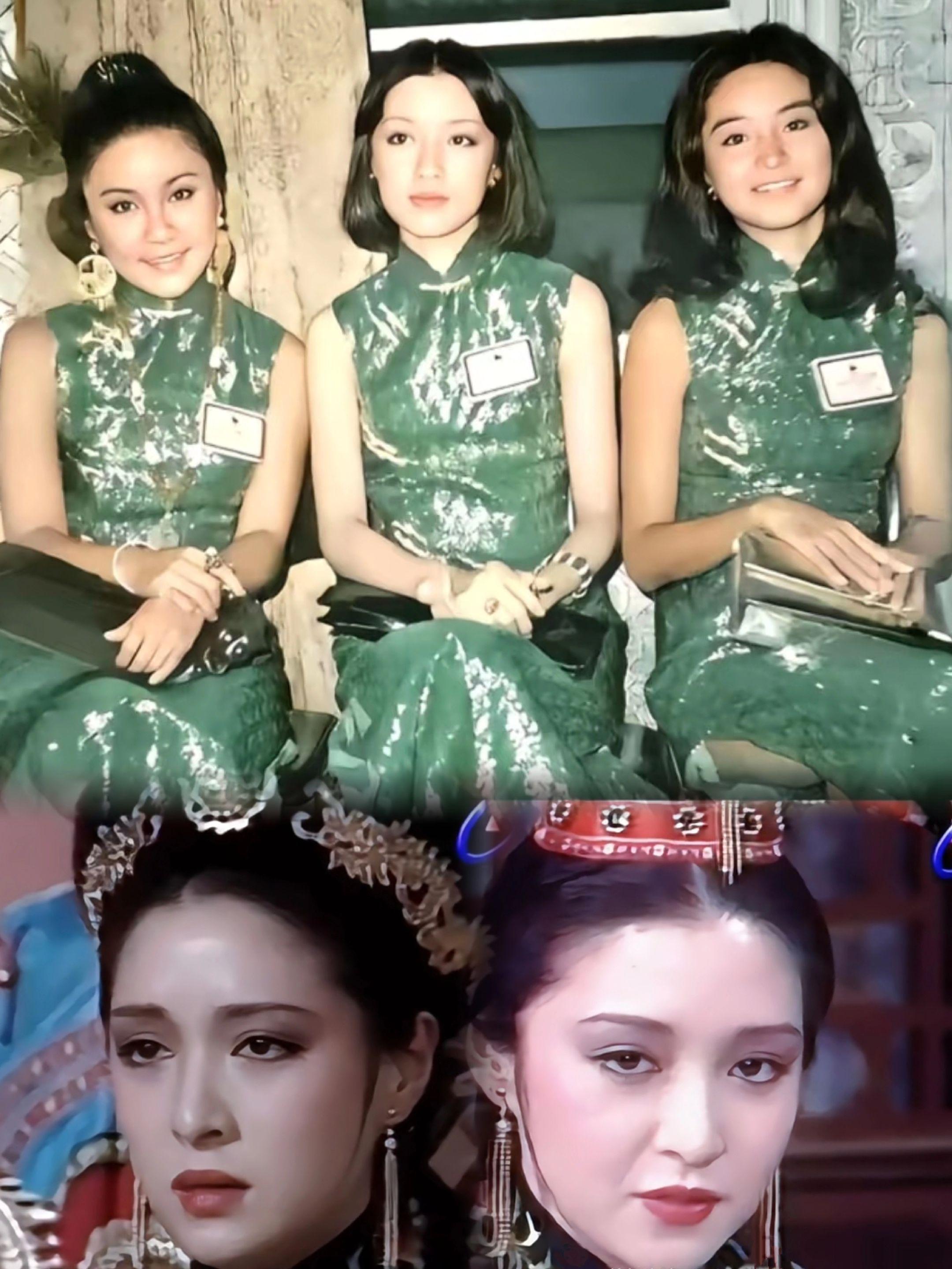 胡因梦的双眼皮割的太自然太成功了！上图是胡因梦和林青霞参加1977亚洲...