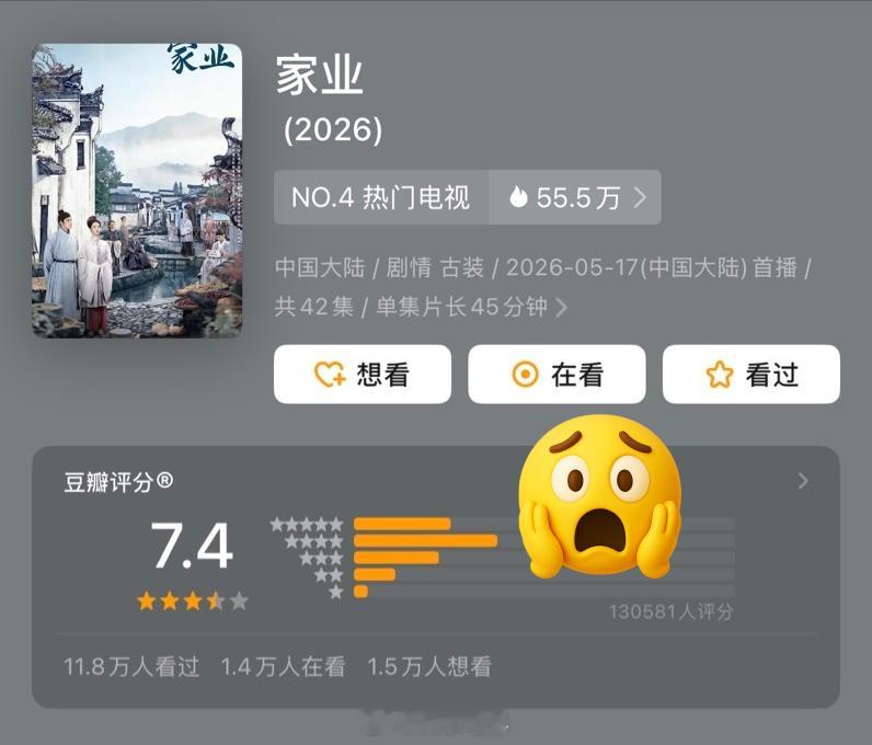 家业7.4分《家业》豆瓣🫘7.4，分太低了！为剧感到意难平，就凭杨紫生动鲜活立