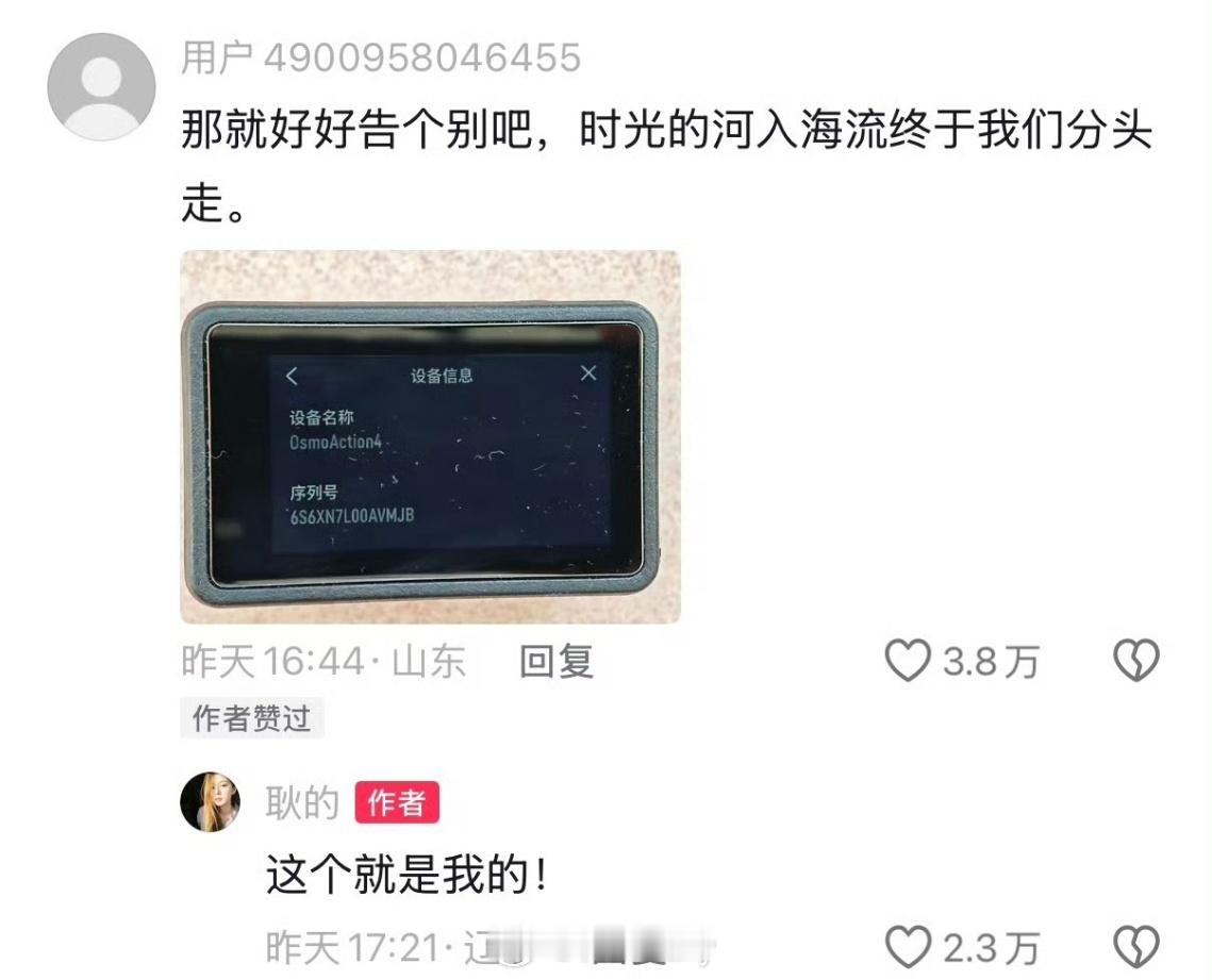 网友拿走女子相机故意评论区炫耀序列号都晒出来了，不怕找不到，感觉后租可以监测一下