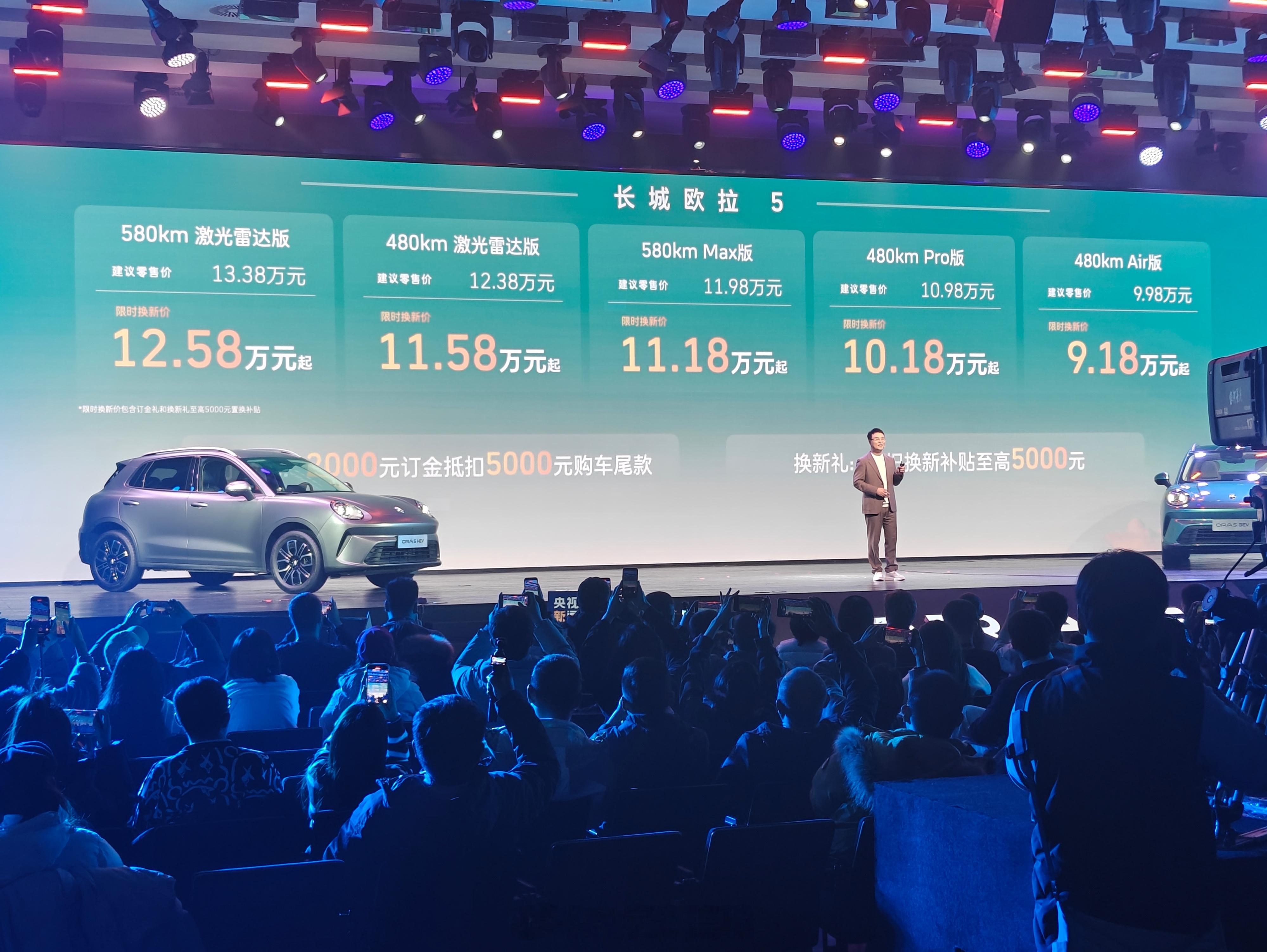 长城欧拉5正式上市限时 9.18w起售，下订可享9重上市礼遇。作为紧凑型纯电SU