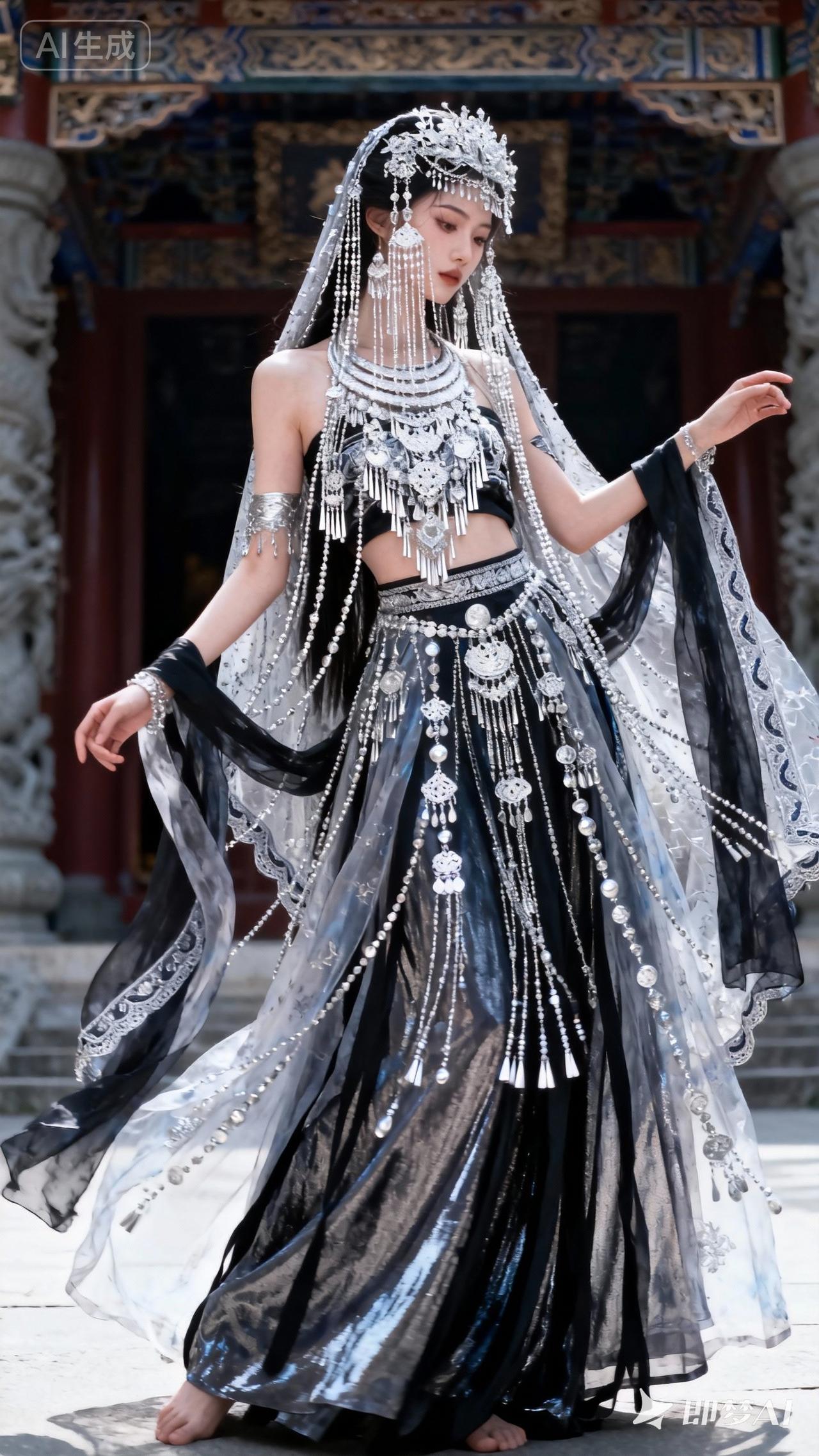 银饰映日辉，古风韵悠长。