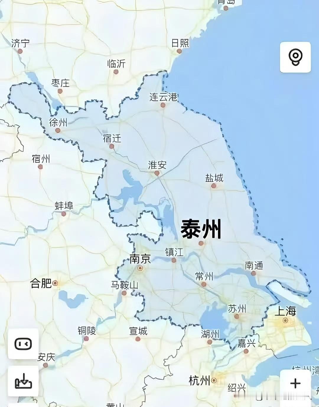 一眨眼，江苏省地图都给改了？[捂脸]
很明显，看上去，泰州就是江苏的中心嘛！