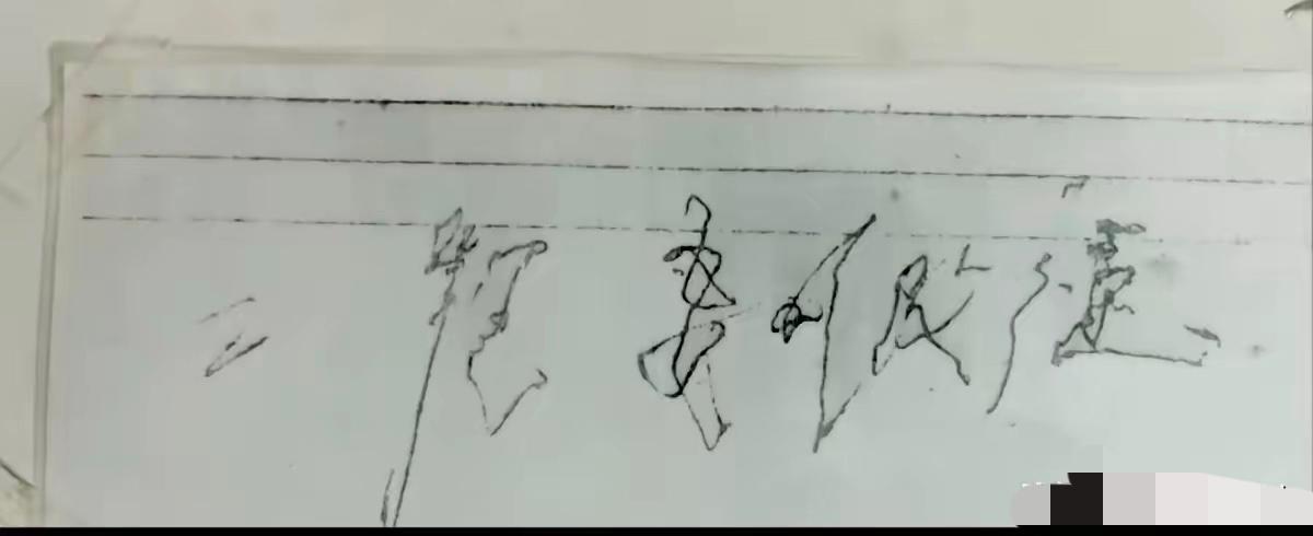 爷爷去世了没有力气还写了这几个字，到底是什么？