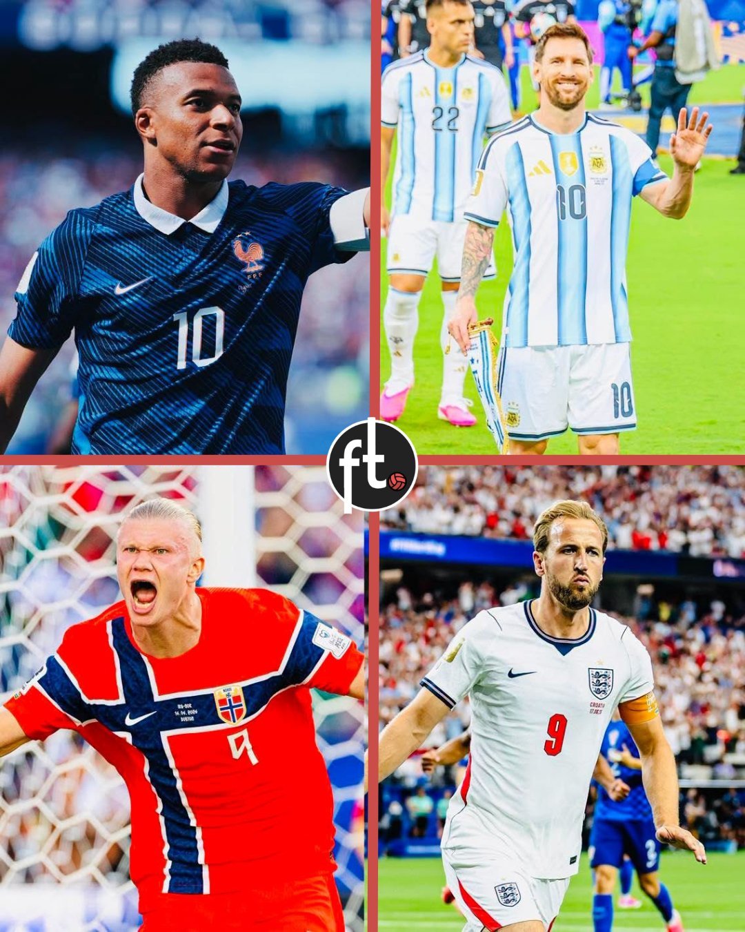 ⚽️⚽️ 基利安·姆巴佩梅开二度。🇫🇷  ⚽️⚽️⚽️ 利昂内尔·梅西帽子戏