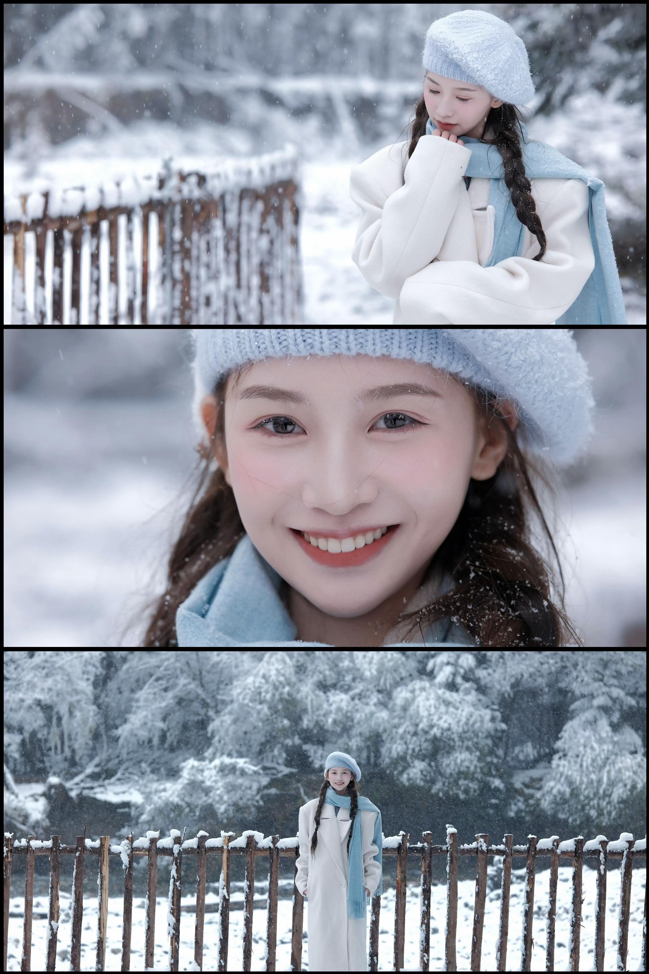 川西的初雪把浪漫具象化了。富士和雪景也太搭了吧！三步教你原图直出雪景电...