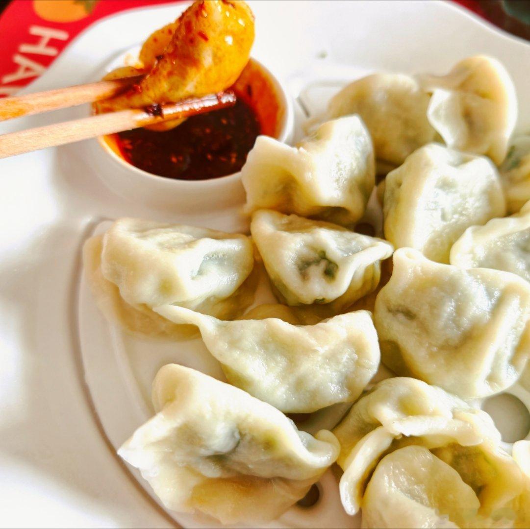 今天吃茴香馅饺子🥟。 