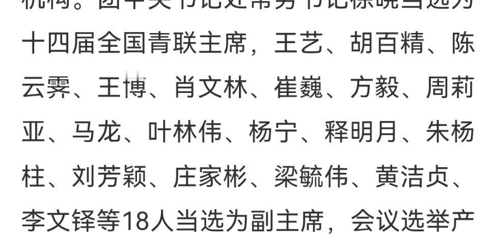 马龙当选全国青联副主席中国青年报（2025-07-04  01版）全国青联第十四