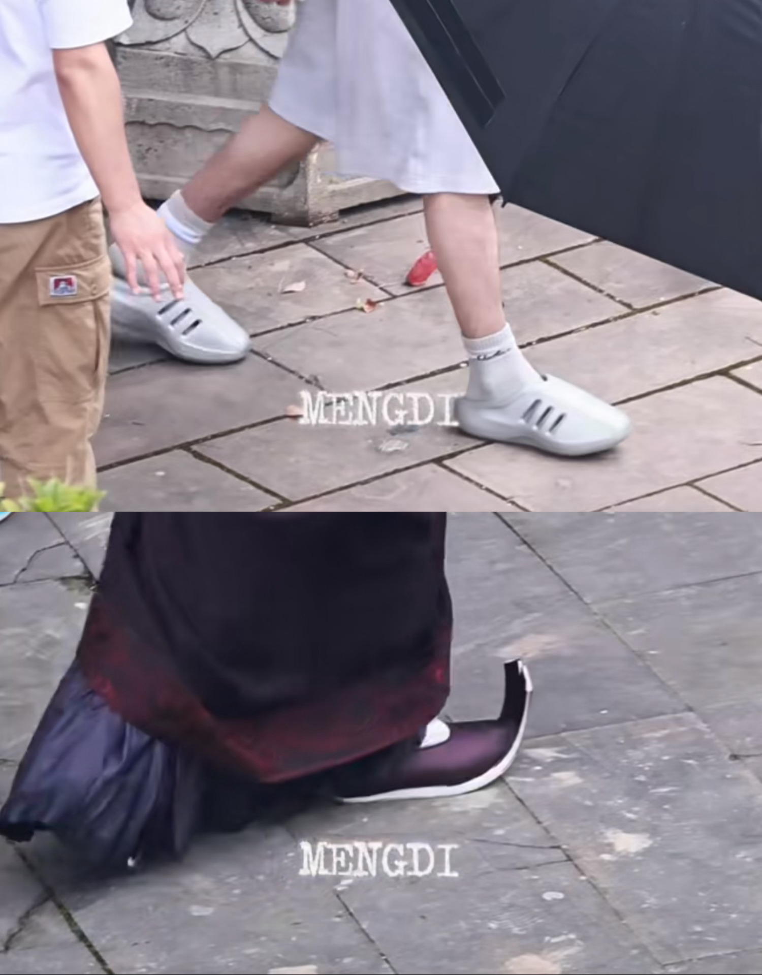 王鹤棣本体的脚vs古人形态的脚🤣对不起但真的很好玩 42.5的脚换装后就是大?