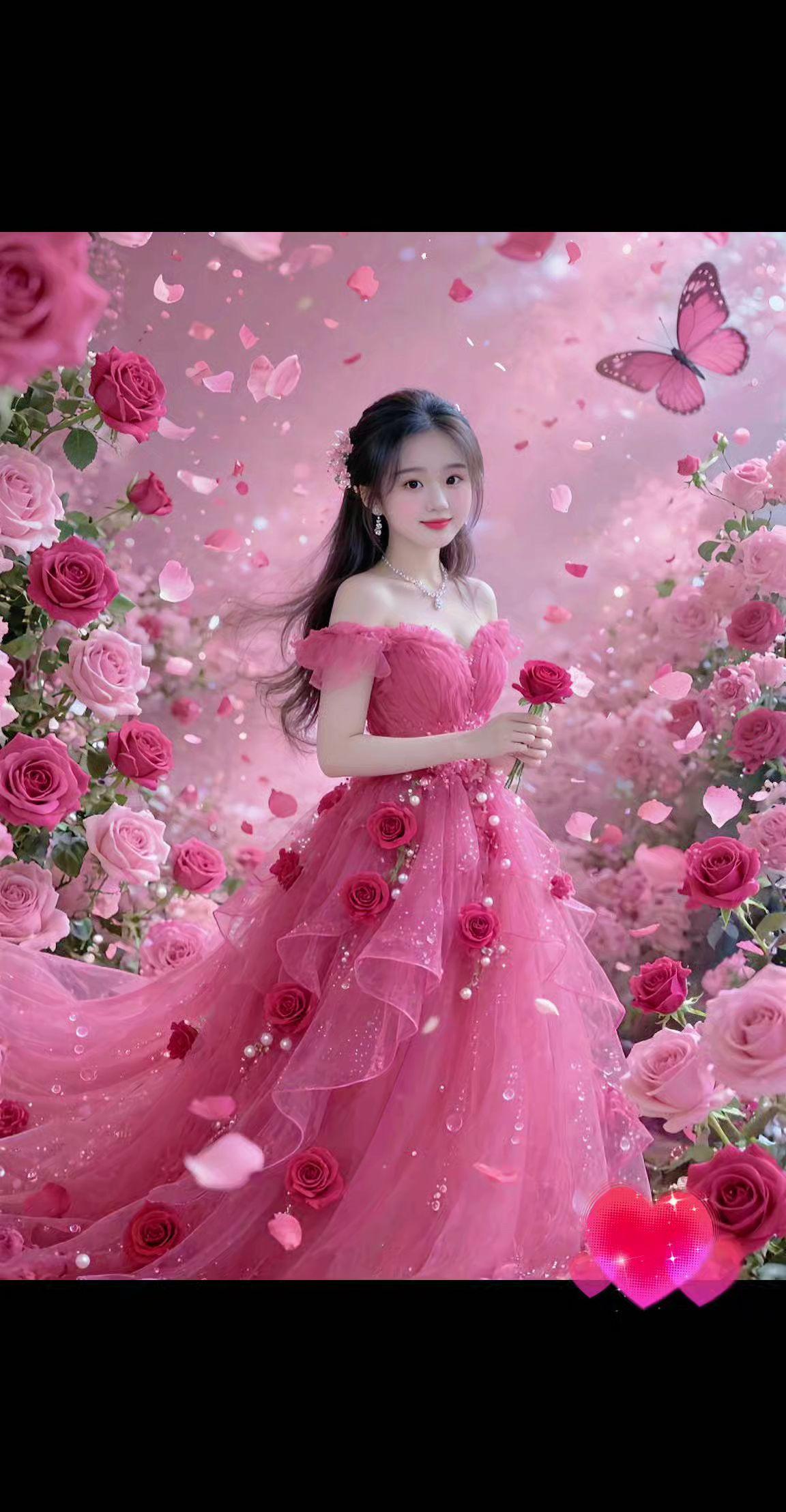 红玫瑰特效 小姐姐