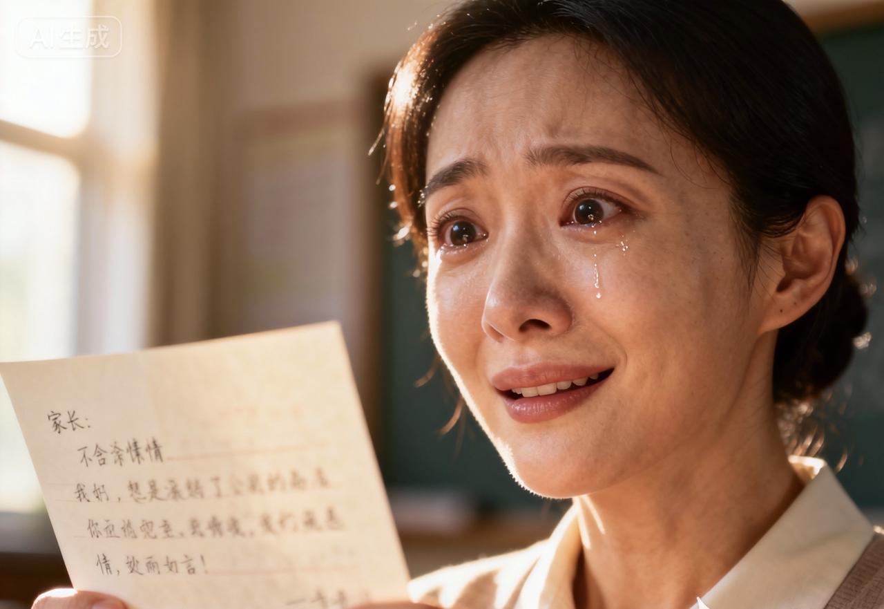 湖北一位爷爷看到孙子44分的考卷，没有苛责，反而提笔给老师暖心留言：“老师你好！