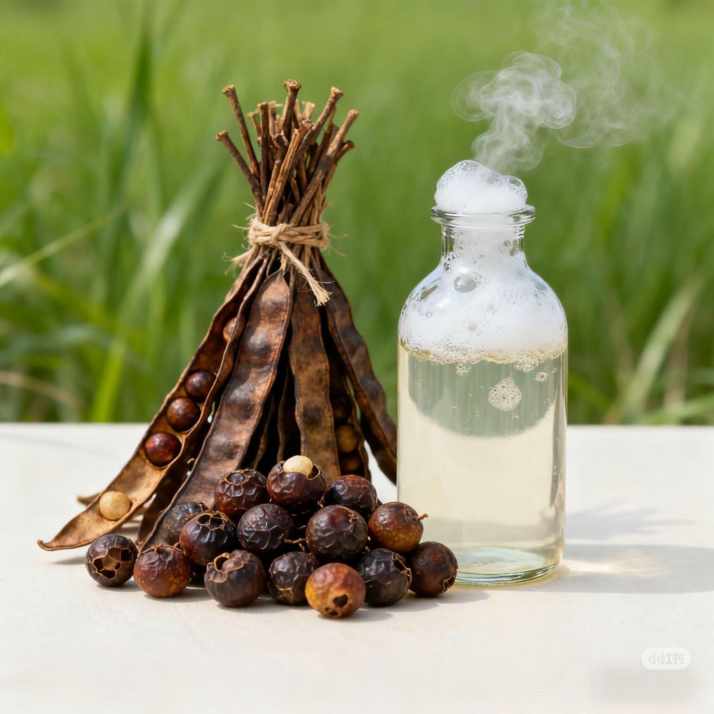 奥妙暂未官宣 但是你没洗衣液了怎么办？皂角/无患子一煮就亮•皂角基础液：专攻日常