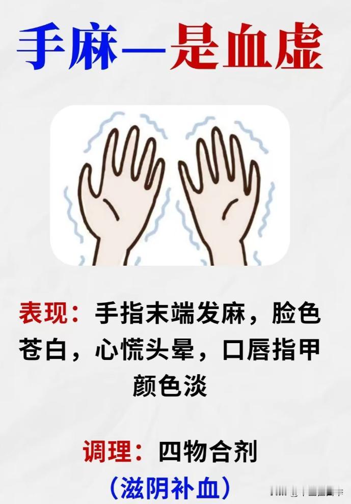 血虚会手麻、阴虚会手热、阳虚会受凉，分享3个中成药，让你双手轻松