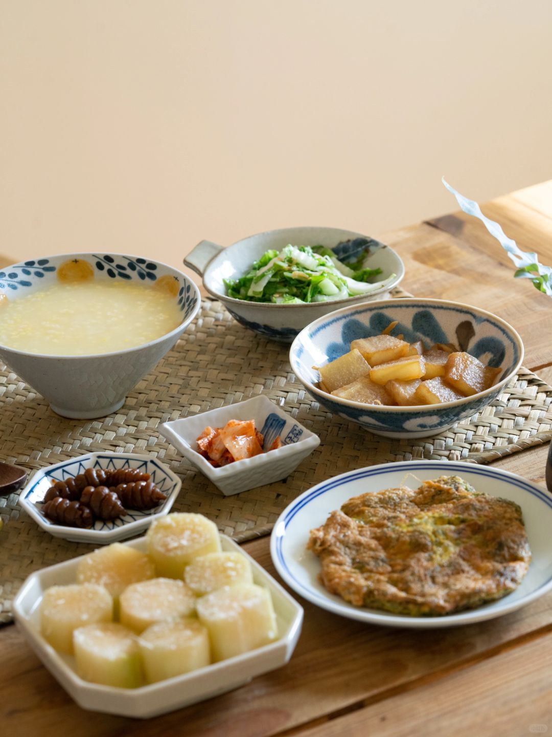 第1410份不重样早餐｜小粥配菜