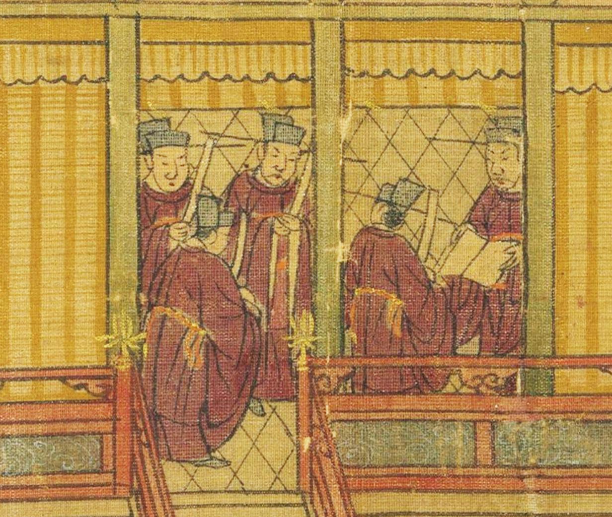 《太清观书》是《景德四图》卷的第四段，现藏于台北故宫博物院。它描绘的是北宋景德四