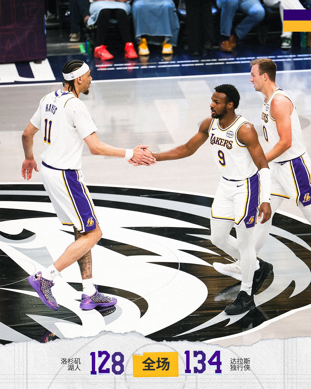 「湖人vs独行侠 | 全场🔚」湖人1️⃣2️⃣8️⃣ - 1️⃣3️⃣4️⃣独