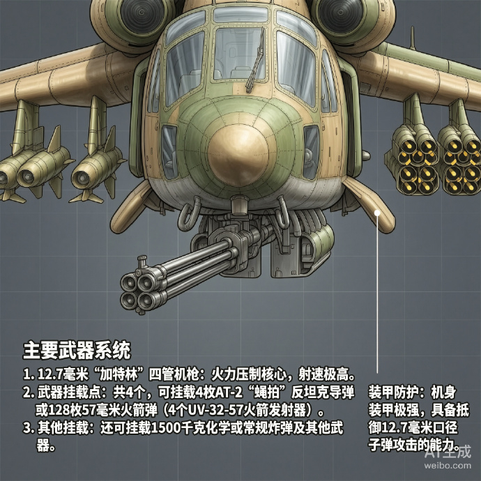 军事ai新视野 俄罗斯Mi-24“雌鹿”武装直升机Mi-24是米里设计局研制的苏