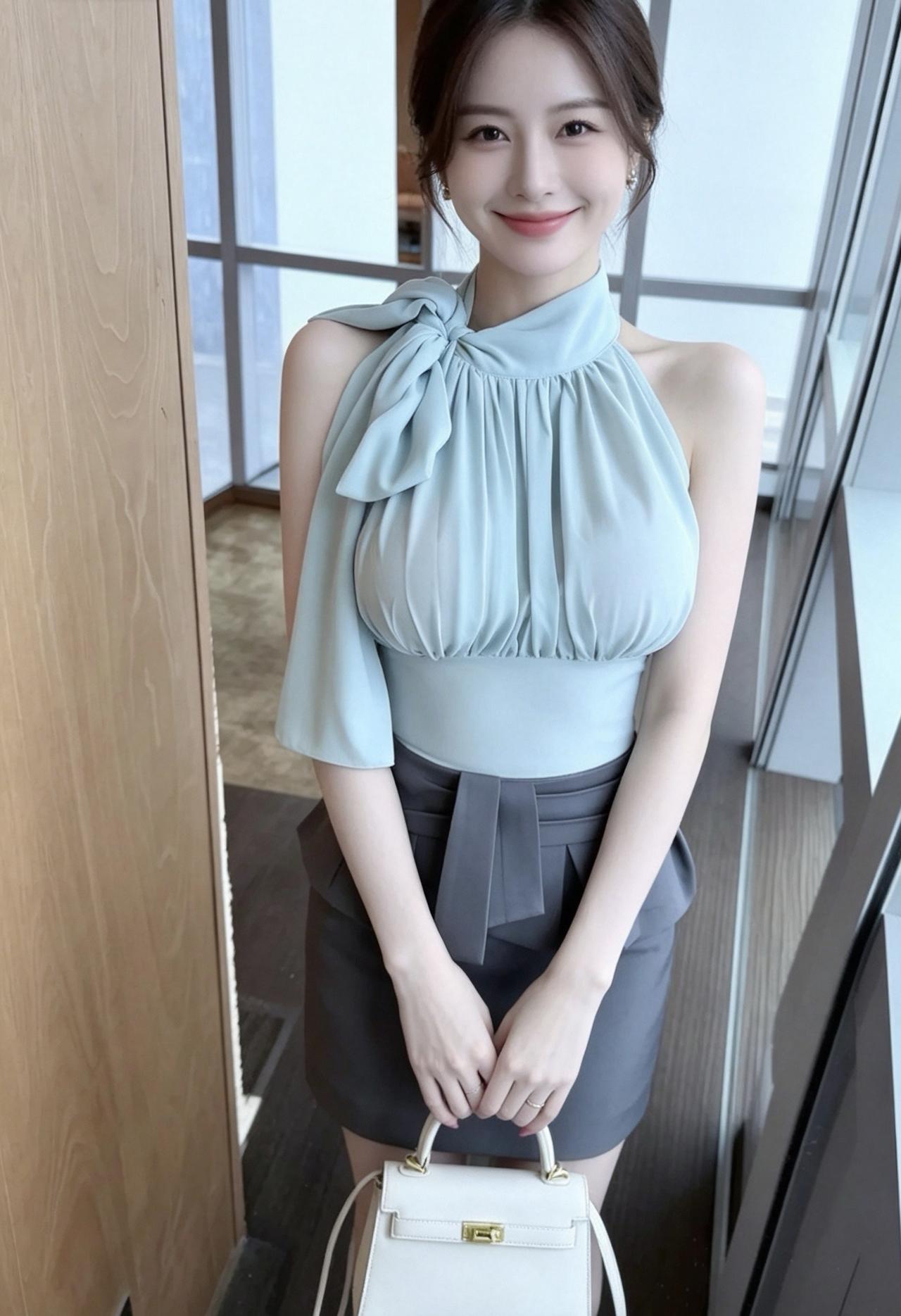 姐姐笑容比蜜甜