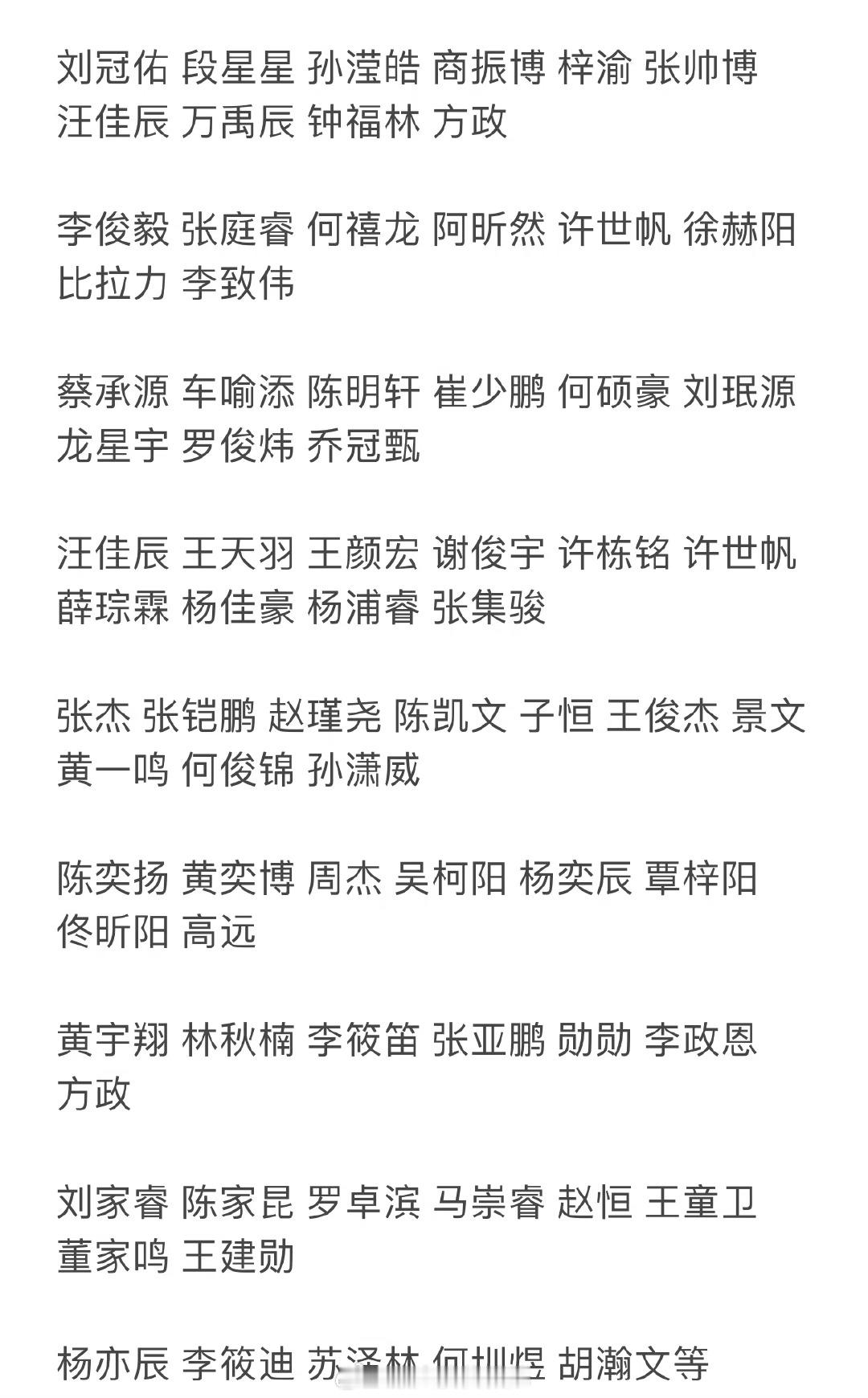 这届秀人名单🈶看到好几个眼熟的了 你们期待谁～#青春有你国际版选手名单# ​​