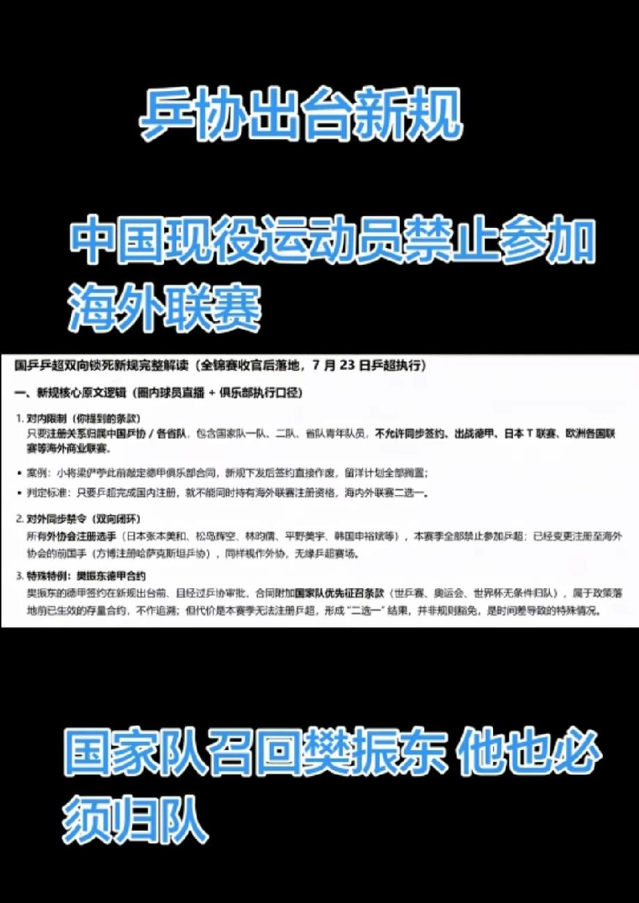 这个规定是真的吗？现役运动员禁止参加海外联赛，我就是说，这要是真的，也太无耻了吧